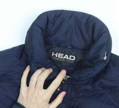 HEAD Men's Blue Puffer Jacket Size 50 Down Filled Winter Coat