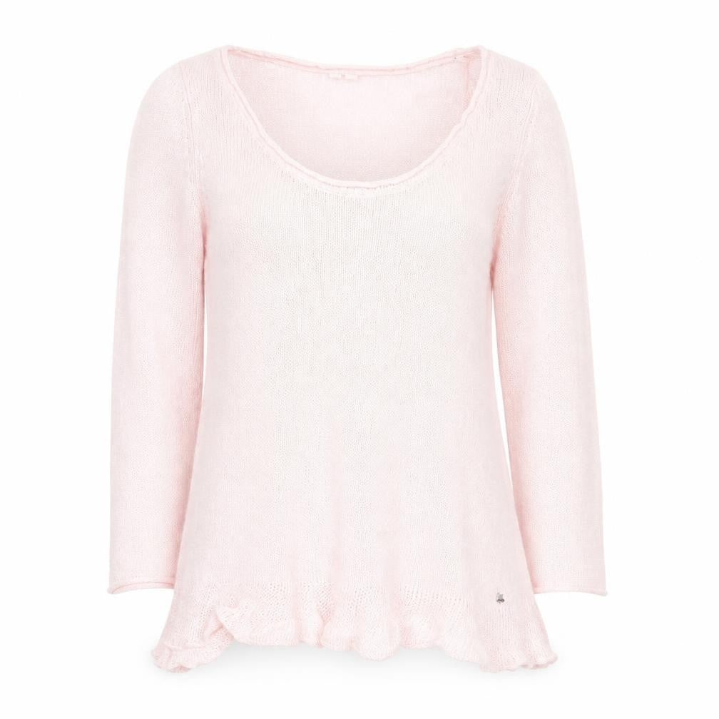 White Stuff Women's Pink Lightweight Scoop Neck Knit Jumper M
