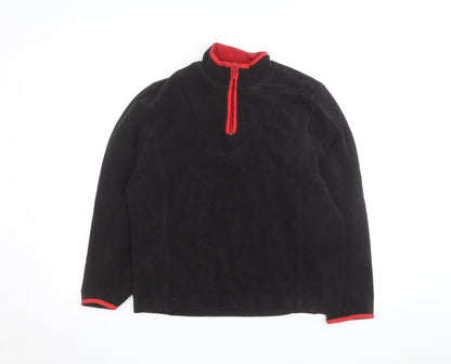 PB Sport Men's Black Fleece 1/4 Zip Pullover Sweatshirt Size L