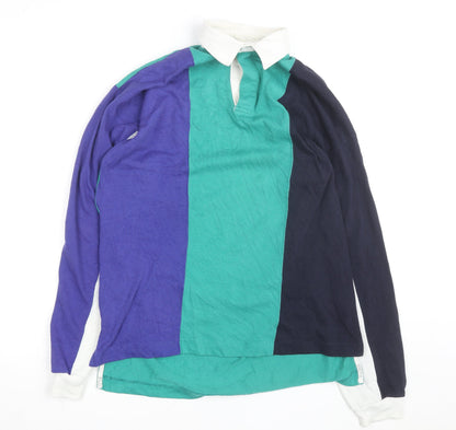 Fluid Men’s Multicoloured Long Sleeve Retro Rugby Shirt M
