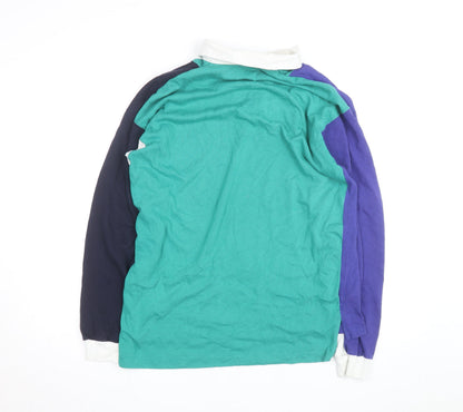 Fluid Men’s Multicoloured Long Sleeve Retro Rugby Shirt M