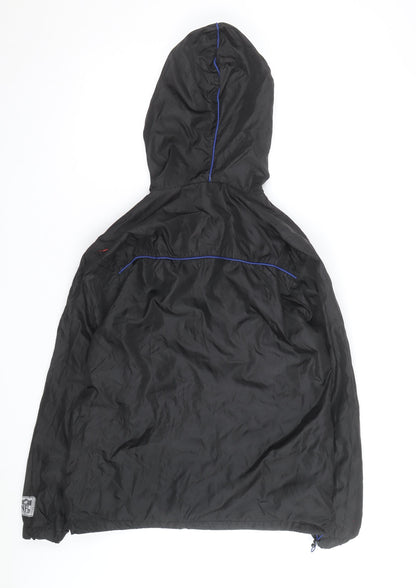NFL Men’s Black Windbreaker Jacket Hooded Full Zip Size S