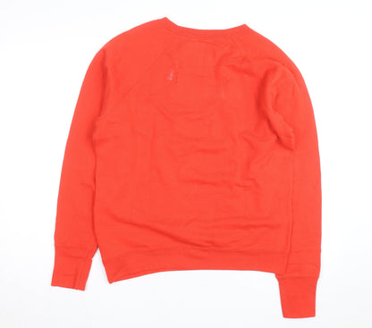 Champion Men's Red Crew Neck Logo Pullover Sweatshirt M