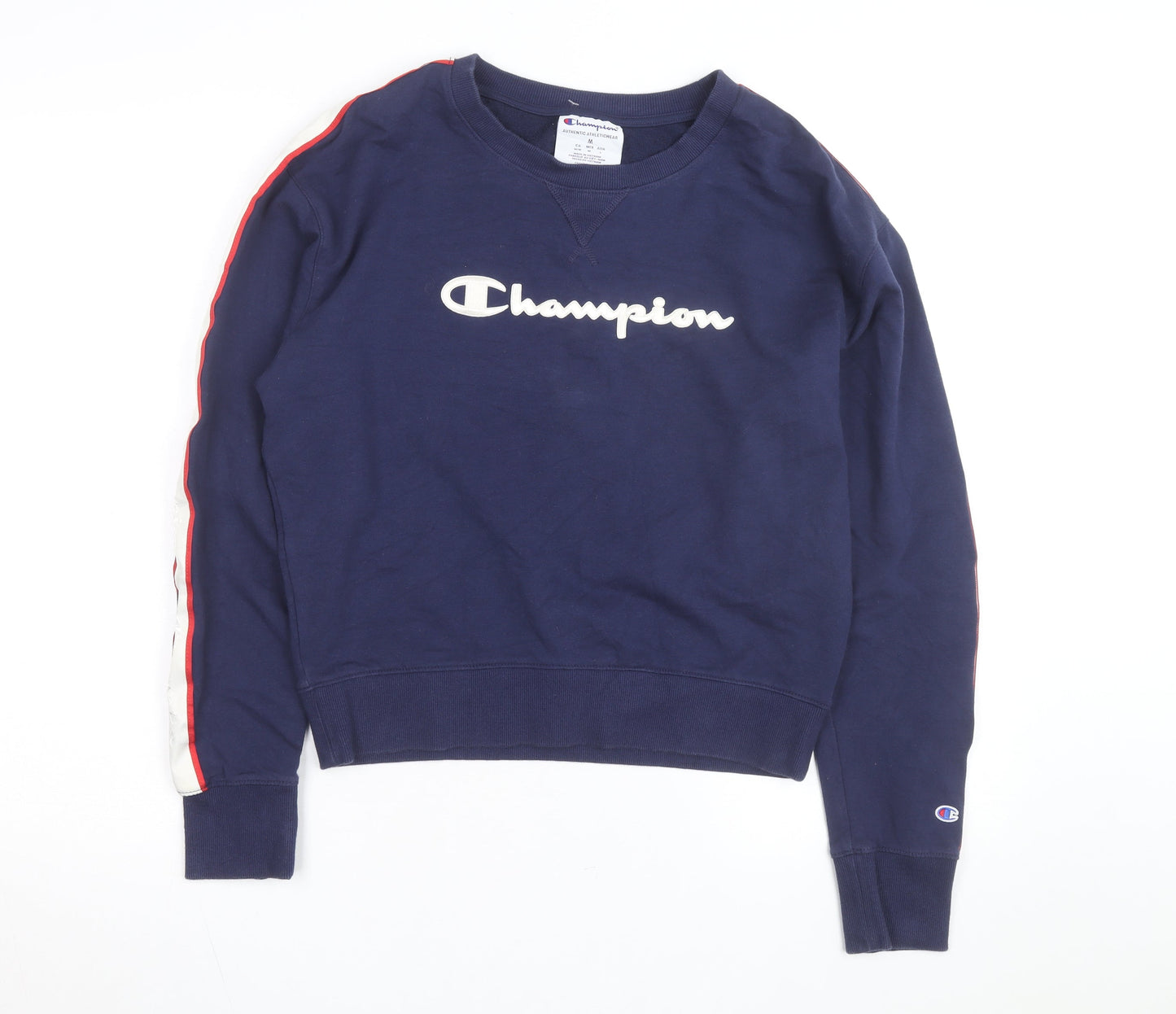 Champion Men's Blue Logo Pullover Sweatshirt Size M