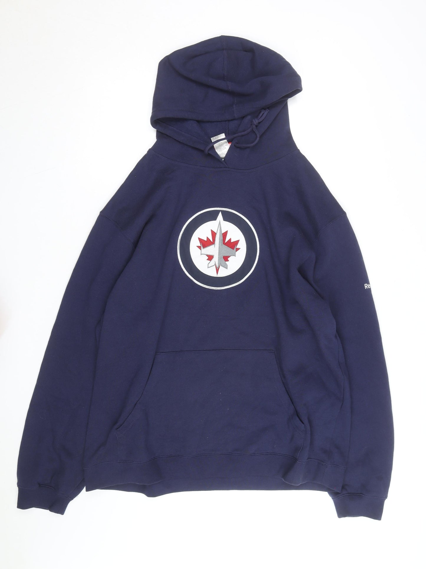 Reebok Men’s Blue XL Pullover Hoodie Sweatshirt Sports Graphic