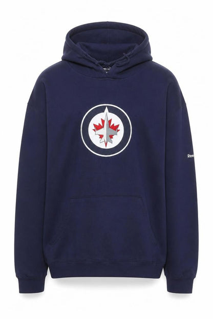 Reebok Men’s Blue XL Pullover Hoodie Sweatshirt Sports Graphic
