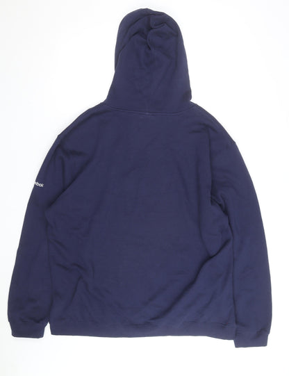 Reebok Men’s Blue XL Pullover Hoodie Sweatshirt Sports Graphic