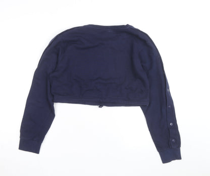 Fila Women's Navy Blue Cropped Pullover Sweatshirt Size L