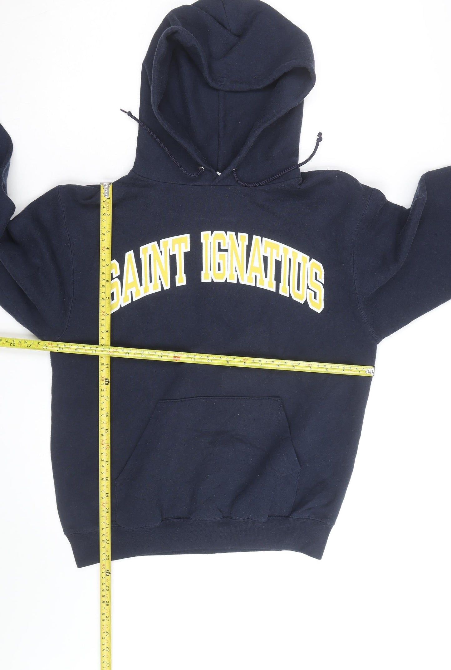 Champion Men's Blue Pullover Hoodie Small Saint Ignatius Graphic