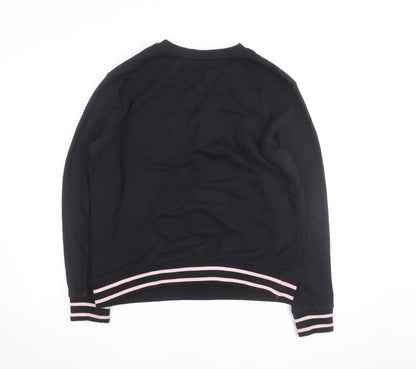 Fila Men's Black Logo Sweatshirt L Crew Neck Pullover Jumper