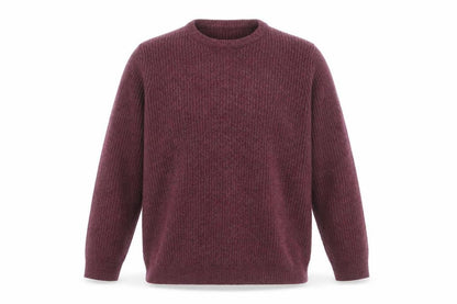 Marks & Spencer Men's Purple Chunky Knit Wool Blend Jumper Size L