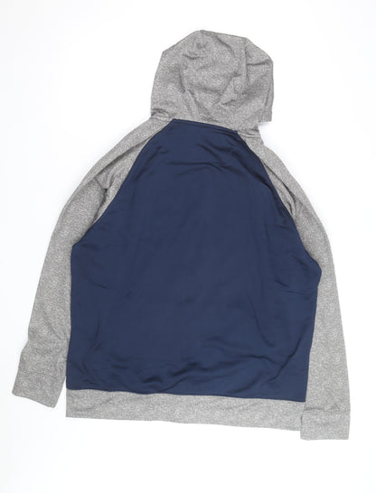 Antigua Mens Blue Grey Full Zip Hooded Sweatshirt XL Cleveland Cavaliers
