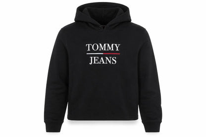 Tommy Jeans Men's Black Logo Pullover Hoodie Cotton M
