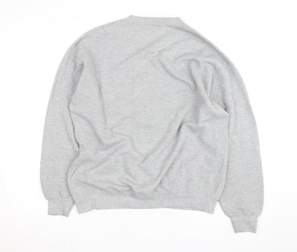 Disney Men Grey 2002 Winnie the Pooh Crew Neck Sweatshirt L