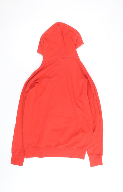 Champion Men's Red Small Pullover Hoodie with Logo Detail