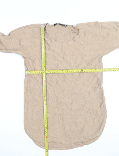 Sportsgirl Women’s Beige XS Scoop Neck Knit Long Sleeve Pullover Jumper
