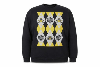 Champion Men's Black 2XL Pullover Sweatshirt Argyle Norse Design