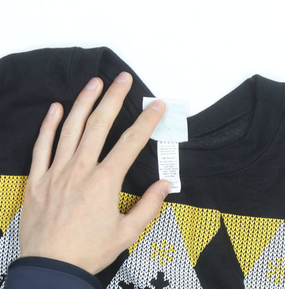 Champion Men's Black 2XL Pullover Sweatshirt Argyle Norse Design