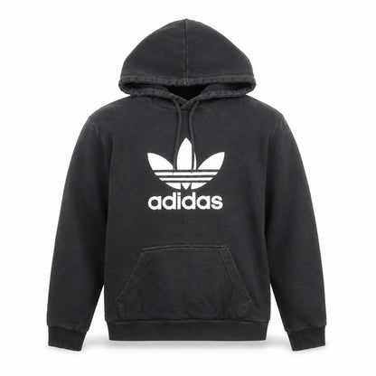 Adidas Men's Black Small Pullover Hoodie with Logo Print