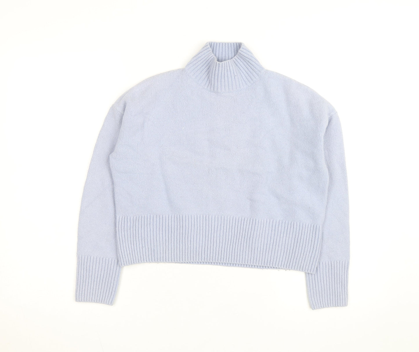 & Other Stories Women Blue Wool Roll Neck Jumper Size XS