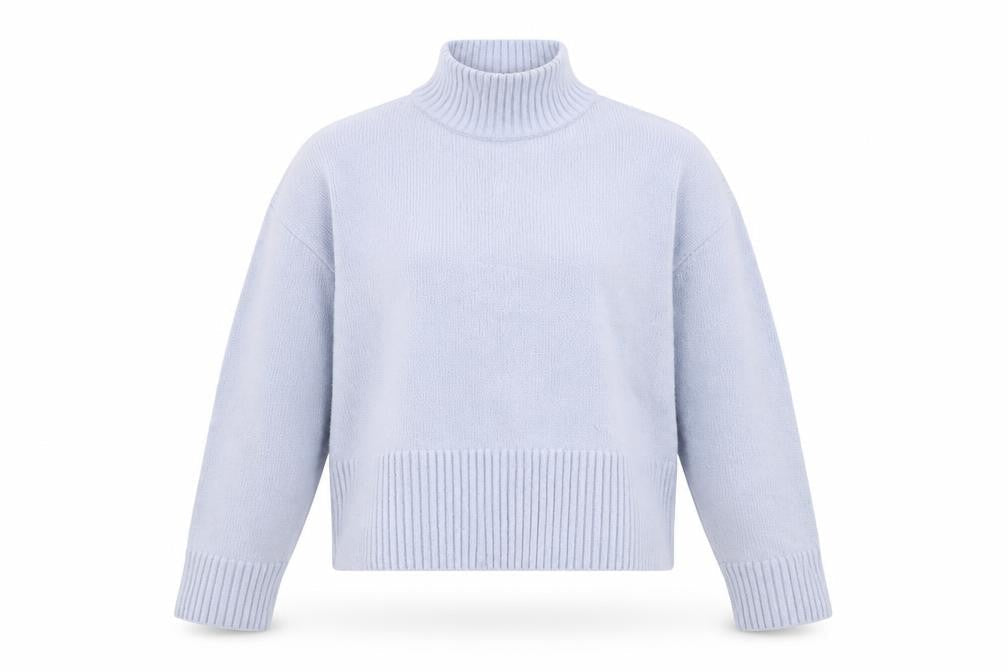 & Other Stories Women Blue Wool Roll Neck Jumper Size XS