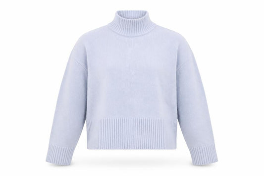 & Other Stories Women Blue Wool Roll Neck Jumper Size XS