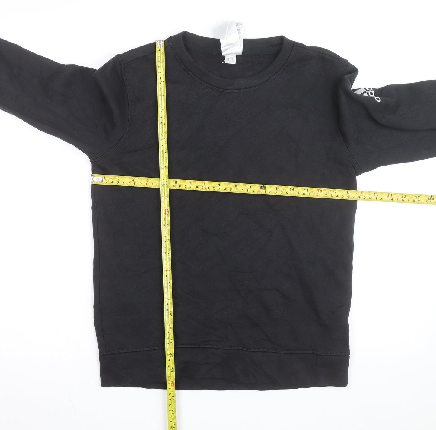 Adidas Teens Black 164 Pullover Crew Neck Sweatshirt