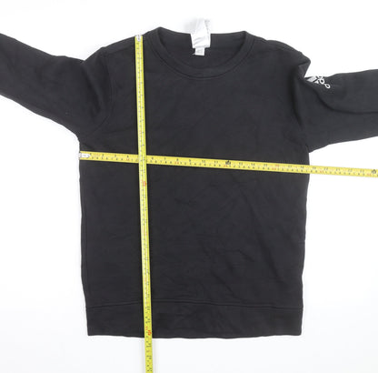 Adidas Teens Black 164 Pullover Crew Neck Sweatshirt