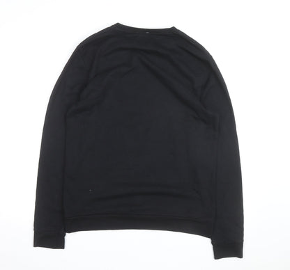 Only & Sons Men’s Black Graphic Dog Print Pullover Sweatshirt Size L