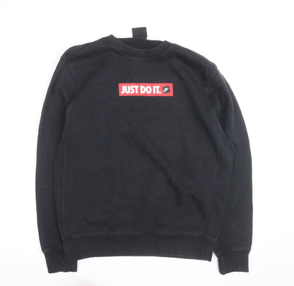 Nike Men Black Just Do It Graphic Pullover Sweatshirt S
