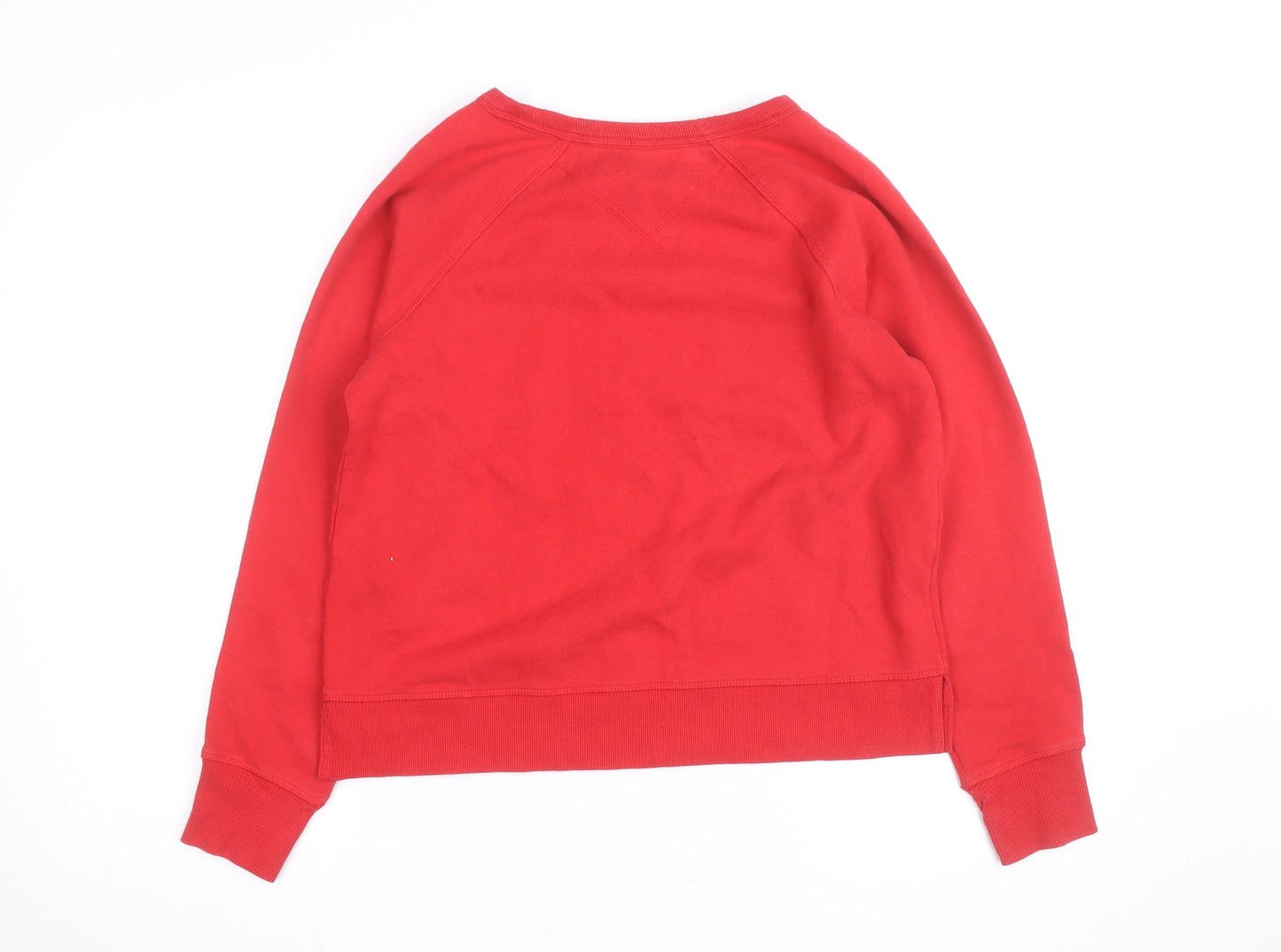 Tommy Hilfiger Men’s Red Logo Crew Neck Pullover Sweatshirt Size S