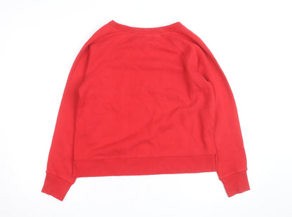 Tommy Hilfiger Men’s Red Logo Crew Neck Pullover Sweatshirt Size S