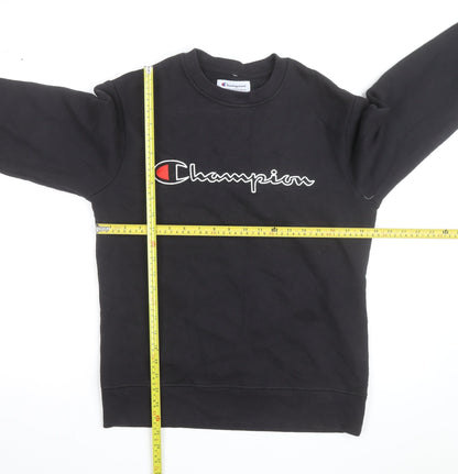 Champion Men's Black Logo Pullover Sweatshirt Size S