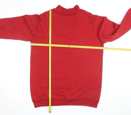 Coldwater Creek Red Fleece Pullover Sweatshirt Women’s S High Neck