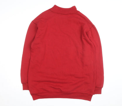 Coldwater Creek Red Fleece Pullover Sweatshirt Women’s S High Neck
