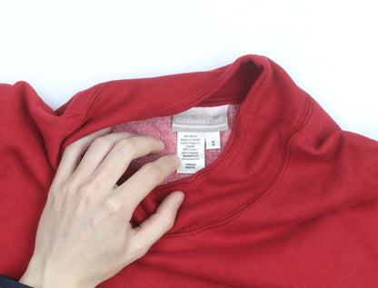 Coldwater Creek Red Fleece Pullover Sweatshirt Women’s S High Neck