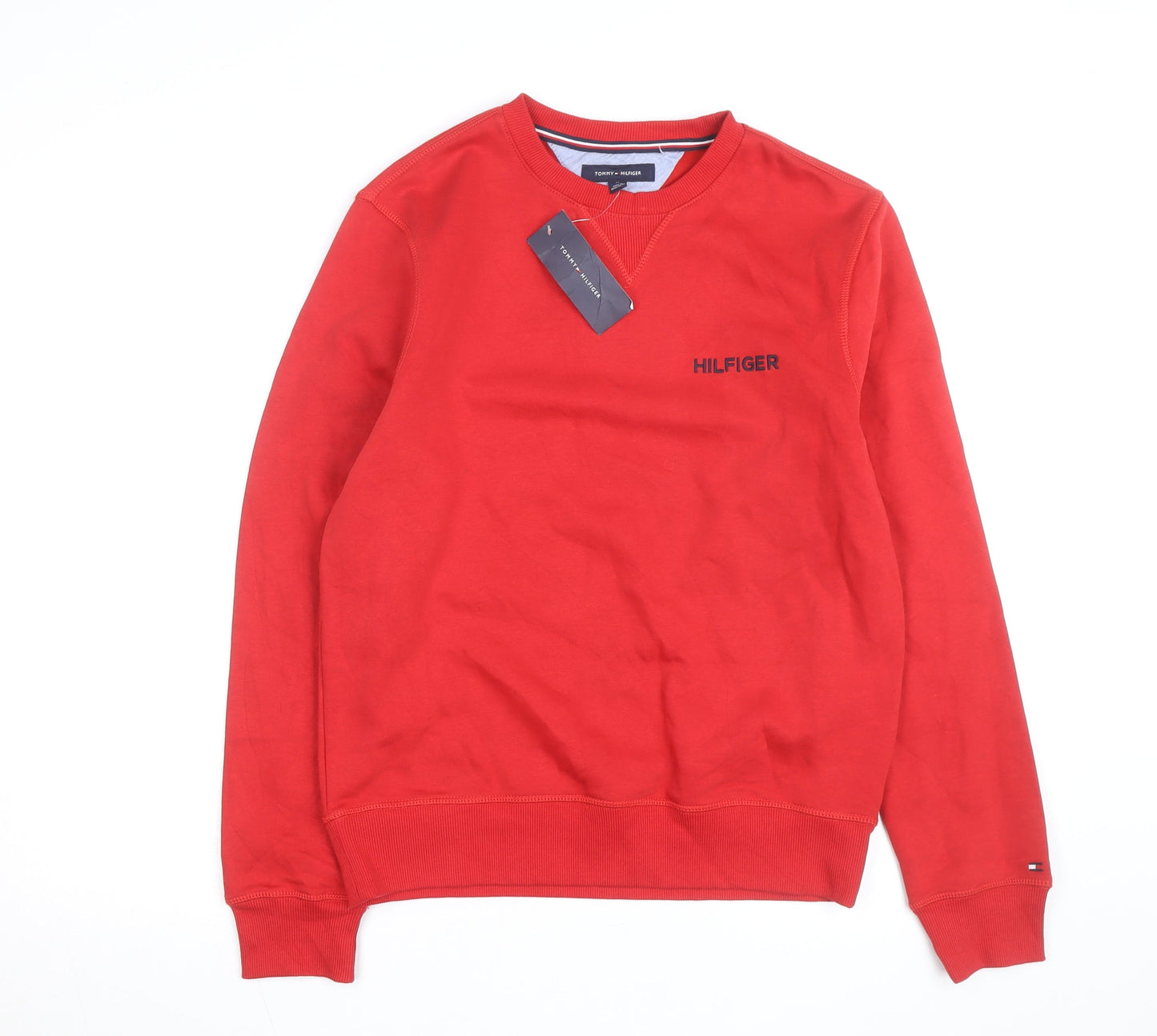 Tommy Hilfiger Men's Red Crew Neck Sweatshirt Size M Pullover