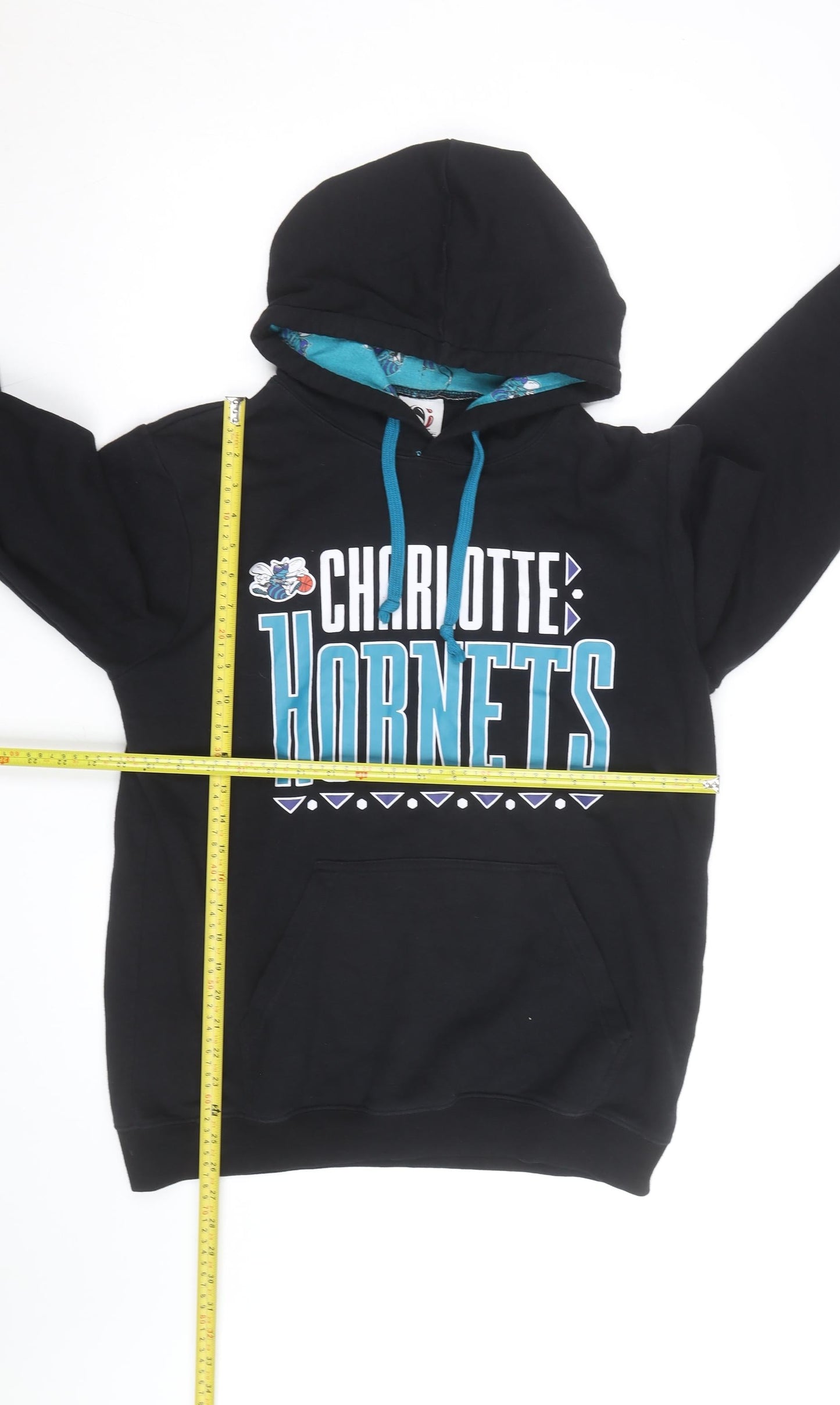 Softly Broke Mens Black Charlotte Hornets Pullover Hoodie M
