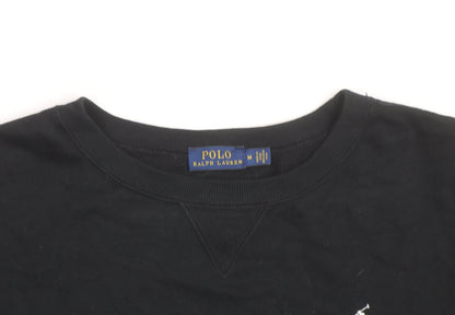 Ralph Lauren Men's Black Crew Neck Cotton Pullover Sweatshirt M