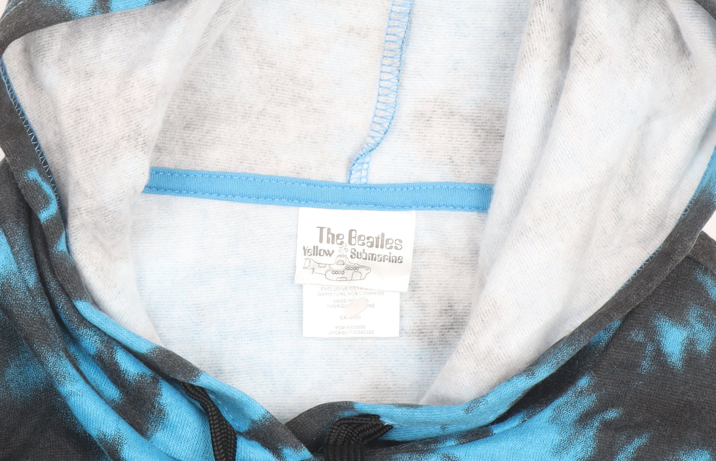 The Beatles Yellow Submarine Blue Tie-Dye Men's Pullover Hoodie M