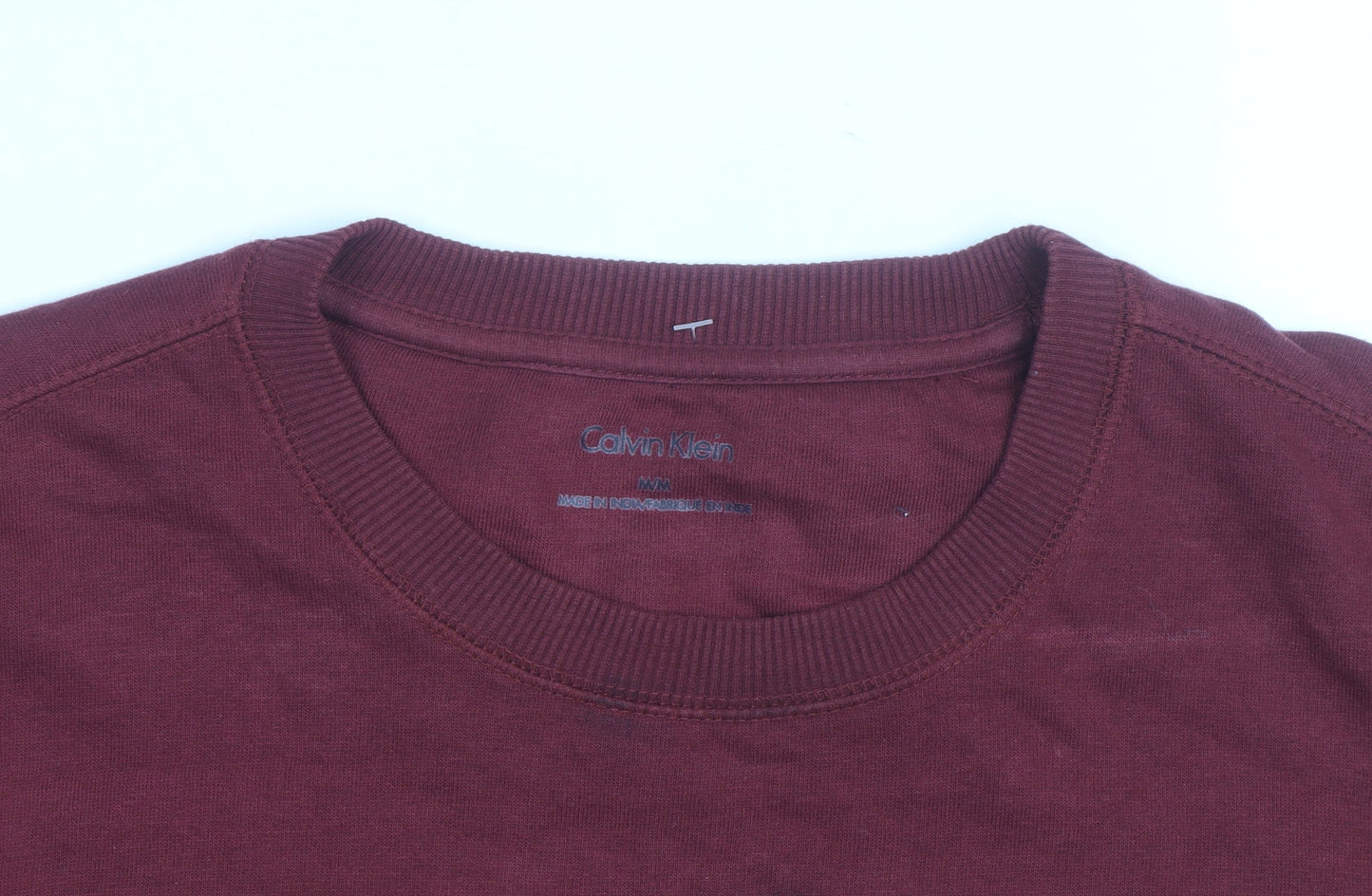 Calvin Klein Men's Red Logo Crew Neck Sweatshirt Size M