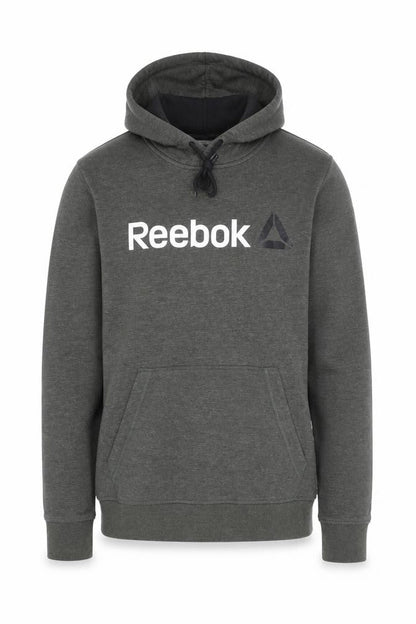 Reebok Mens Green Pullover Hoodie Medium Logo Fleece Sweatshirt