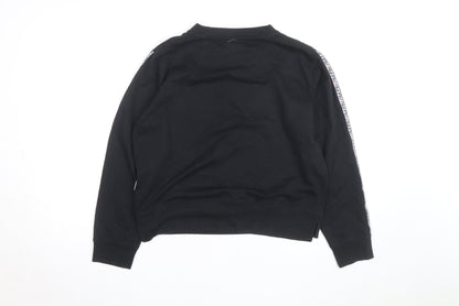 FILA Mens Black L Crew Neck Logo Pullover Sweatshirt