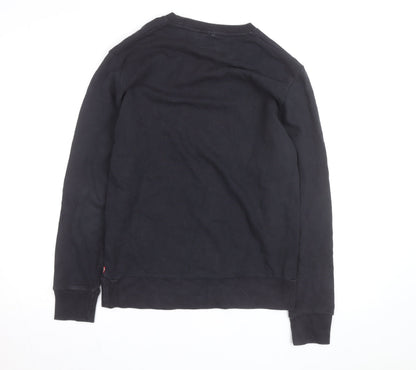 Levi's Men's Black Graphic Crew Neck Cotton Sweatshirt M