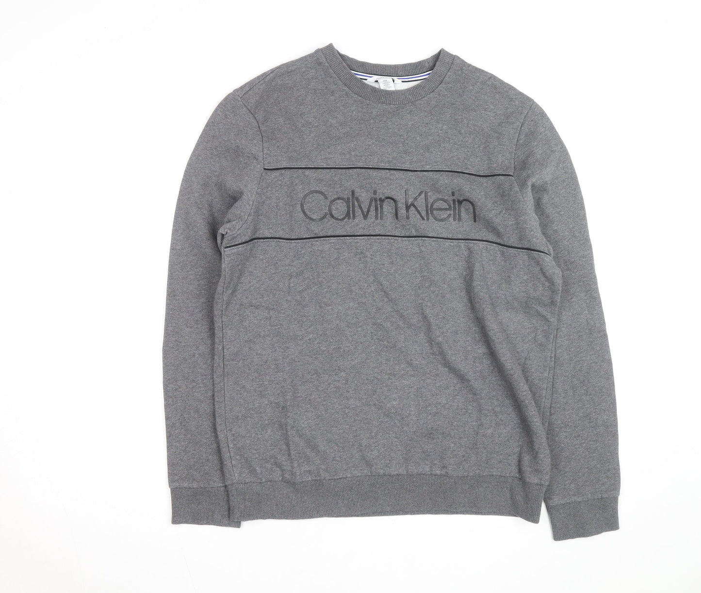 Calvin Klein Men's Grey Crew Neck Pullover Sweatshirt M