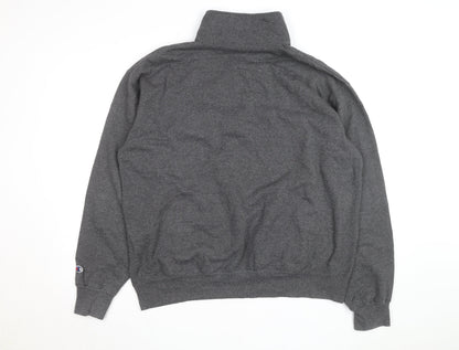 Champion Men’s Grey 1/4 Zip ELON Sweatshirt XL Fleece Pullover