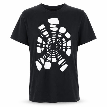American Eagle Men's Black Classic Fit Spider Cut-Out T-Shirt M