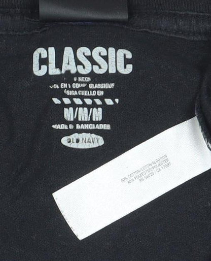 Old Navy Men's Black Classic Fit Cut-Out Tee V-Neck Size M