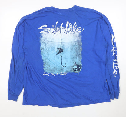 Salt Life Men's Blue XL Long Sleeve Fishing Graphic T-Shirt