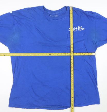 Salt Life Men's Blue XL Long Sleeve Fishing Graphic T-Shirt